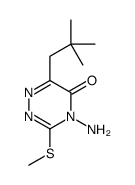 4-amino-6-(2,2-dimethylpropyl)-3-methylsulfanyl-1,2,4-triazin-5-one结构式