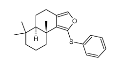 trans-6,6,9a-trimethyl-1-(phenylthio)-4,5,5a,6,7,8,9,9a-octahydronaphtho<1,2-c>furan Structure