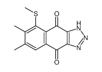 6,7-dimethyl-5-methylsulfanyl-2H-benzo[f]benzotriazole-4,9-dione结构式