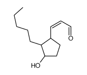 3-(3-hydroxy-2-pentylcyclopentyl)prop-2-enal Structure