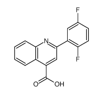 4-Quinolinecarboxylic acid, 2-(2,5-difluorophenyl)结构式