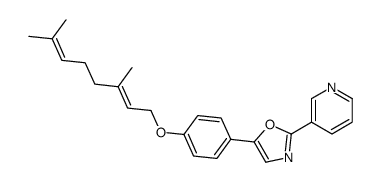 5-[4-(3,7-dimethylocta-2,6-dienoxy)phenyl]-2-pyridin-3-yl-1,3-oxazole Structure