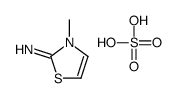 3-methyl-1,3-thiazol-2-imine,sulfuric acid Structure