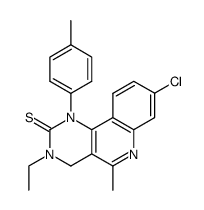8-Chloro-3-ethyl-5-methyl-1-p-tolyl-3,4-dihydro-1H-pyrimido[5,4-c]quinoline-2-thione结构式