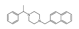 1-(naphthalen-2-ylmethyl)-4-(1-phenylethyl)piperazine结构式