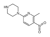 1-(6-methyl-5-nitropyridin-2-yl)piperazine结构式