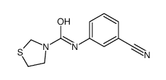 N-(3-cyanophenyl)-1,3-thiazolidine-3-carboxamide结构式