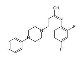 N-(2,4-difluorophenyl)-3-(4-phenylpiperazin-1-yl)propanamide结构式