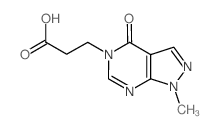 3-(1-Methyl-4-oxo-1,4-dihydro-pyrazolo[3,4-d]-pyrimidin-5-yl)-propionic acid Structure