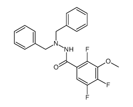 Benzoic acid, 2,4,5-trifluoro-3-methoxy-, 2,2-bis(phenylmethyl)hydrazide结构式