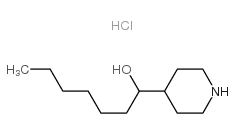 4-PIPERIDINEMETHANOL, .α.-HEXYL-, HYDROCHLORIDE Structure
