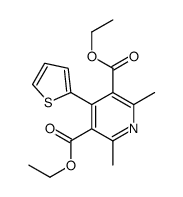 diethyl 2,6-dimethyl-4-thiophen-2-ylpyridine-3,5-dicarboxylate Structure