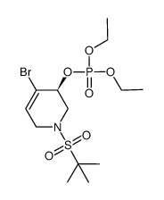 (S)-4-bromo-1-(tert-butylsulfonyl)-1,2,3,6-tetrahydropyridin-3-yl diethyl phosphate结构式