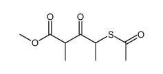 methyl 4-acetylsulfanyl-2-methyl-3-oxopentanoate结构式