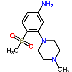 3-(4-Methyl-1-piperazinyl)-4-(methylsulfonyl)aniline Structure