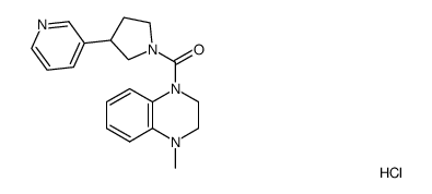 (4-methyl-3,4-dihydro-2H-quinoxalin-1-yl)(3-(pyridin-3-yl)pyrrolidin-1-yl)methanone hydrochloride结构式