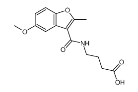 N-(2-Methyl-5-methoxybenzofuroyl-3)-γ-aminobutyric acid结构式
