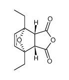 1,4-diethyl-7-oxa-norborn-5-ene-2exo(),3exo()-dicarboxylic acid-anhydride Structure