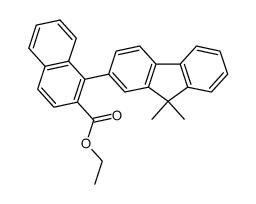 ethyl 1-(9,9-dimethyl-9H-fluoren-2-yl)naphthalene-2-carboxylate结构式