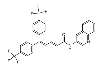 (E)-N-(Quinolin-3-yl)-5,5-bis[4-(trifluoromethyl)phenyl]-2,4-pentadienamide结构式