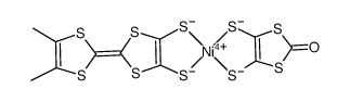 (dimethyltetrathiafulvalenedithiolato)(1,3-dithiol-2-one-4,5-dithiolato)nickel结构式
