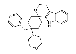 4-benzyl-4-morpholino-spiro[cyclohexane-1,8'-(5,6,8,9-tetrahydropyrano[3,4-b]-7-azaindole)]结构式