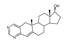 androst-4-eno[3,2-d]pyrimidin-17-ol Structure