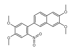 6-(4,5-dimethoxy-2-nitrophenyl)-2,3-dimethoxynaphthalene结构式