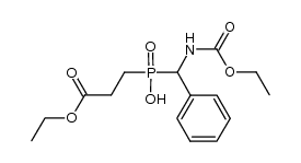 α-(ethyloxycarbonylamino)benzyl-2-(ethyloxycarbonyl)ethylphosphinic acid结构式