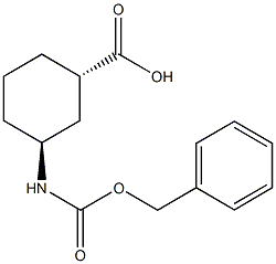 trans-3-(((Benzyloxy)carbonyl)amino)-cyclohexanecarboxylic acid结构式