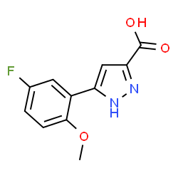 5-(5-Fluoro-2-methoxyphenyl)-1H-pyrazole-3-carboxylic acid结构式