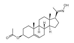 3β-acetoxy-20-hydroxyimino-5-pregnen-20-one Structure