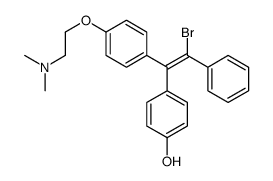 (1-(4-dimethylaminoethoxy)phenyl)-1-(4-hydroxyphenyl)-2-bromo-2-phenylethylene结构式