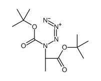 tert-butyl (2S)-2-[azido-[(2-methylpropan-2-yl)oxycarbonyl]amino]propanoate Structure