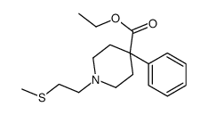 ethyl 1-(2-methylsulfanylethyl)-4-phenylpiperidine-4-carboxylate Structure