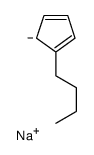 sodium,5-butylcyclopenta-1,3-diene Structure