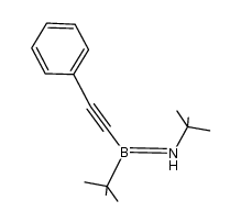 tert-butyl(tert-butylamino)(phenylethynyl)borane结构式