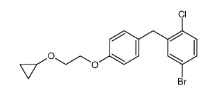 4-bromo-1-chloro-2-(4-(2-cyclopropoxyethoxy)benzyl)benzene结构式