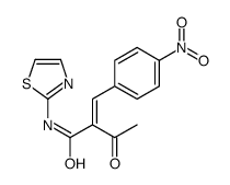 2-[(4-nitrophenyl)methylidene]-3-oxo-N-(1,3-thiazol-2-yl)butanamide Structure