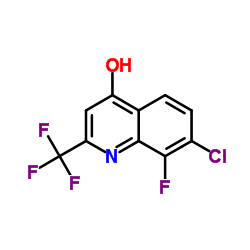 7-Chloro-8-fluoro-2-(trifluoromethyl)quinolin-4-ol Structure