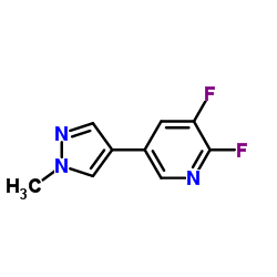 2,3-二氟-5-(1-甲基-1H-吡唑-4-基)吡啶结构式