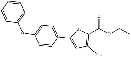 2-Thiophenecarboxylic acid, 3-amino-5-(4-phenoxyphenyl)-, ethyl ester structure