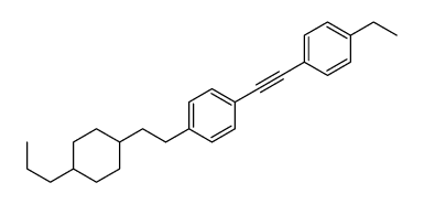 1-ethyl-4-[2-[4-[2-(4-propylcyclohexyl)ethyl]phenyl]ethynyl]benzene Structure