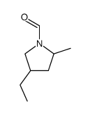 1-Pyrrolidinecarboxaldehyde, 4-ethyl-2-methyl- (9CI)结构式