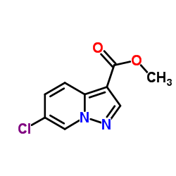 6-氯吡唑并[1,5-a]吡啶-3-羧酸甲酯结构式