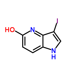 3-Iodo-1H-pyrrolo[3,2-b]pyridin-5-ol Structure