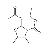 ethyl 2-acetylimino-4,5-dimethyl-1,3-thiazole-3-carboxylate Structure