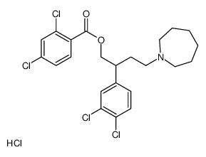 [4-(azepan-1-yl)-2-(3,4-dichlorophenyl)butyl] 2,4-dichlorobenzoate,hydrochloride结构式