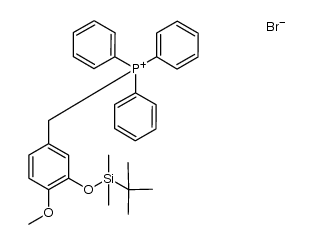 [3-[(tert-butyldimethylsilyl)oxy]-4-methoxybenzyl]triphenylphosphonium bromide Structure