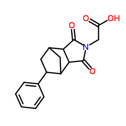 (3,5-Dioxo-8-phenyl-4-azatricyclo[5.2.1.02,6]dec-4-yl)acetic acid Structure